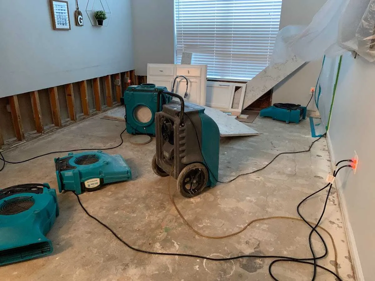 Dehumidifier in flood-cut room for Water Extraction & Removal in Calumet City